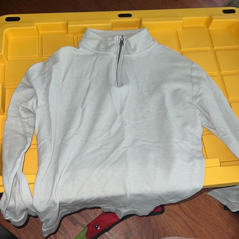 gray quarter zip